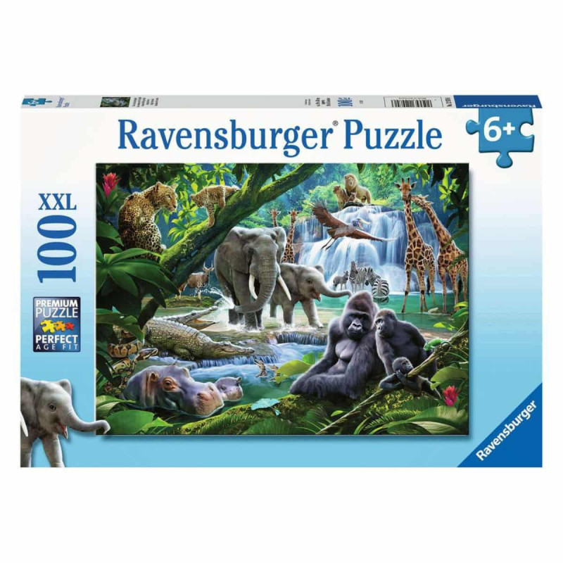 Imagen puzzle animales de la selva de 100 piezas ravensbu