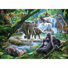 imagen 1 de puzzle animales de la selva de 100 piezas ravensbu