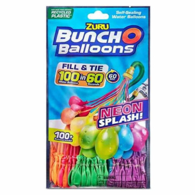Imagen globos de agua buncho color neón splash