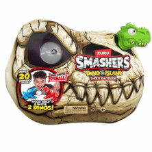 Imagen figura dinosaurio smashers con sorpresa verde