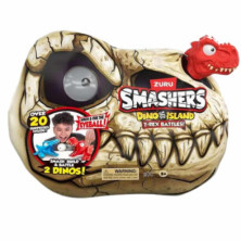 Imagen figura dinosaurio smashers con sorpresa rojo