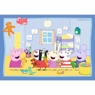 imagen 2 de puzzle peppa pig 2x12 piezas ravensburger