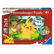 Imagen puzzle pokémon 2x24 piezas ravensburger