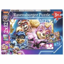 Imagen puzzle paw patrol 2x12 piezas ravensburger