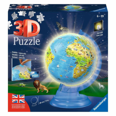 Imagen puzzle 3d globo con luz 180 piezas ravensburger