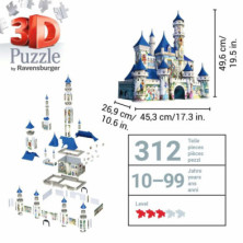 imagen 4 de puzzle 3d castillo disney 216 piezas ravensburger