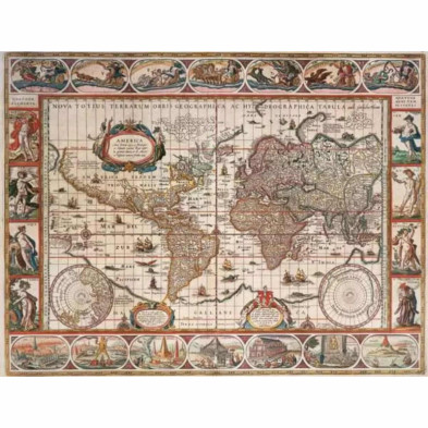 imagen 1 de puzzle mapamundi 1650 - 2000 piezas ravensburger