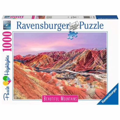 Imagen puzzle montañas arcoíris 1000 piezas