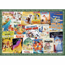 imagen 1 de puzzle disney películas vintage 1000 piezas