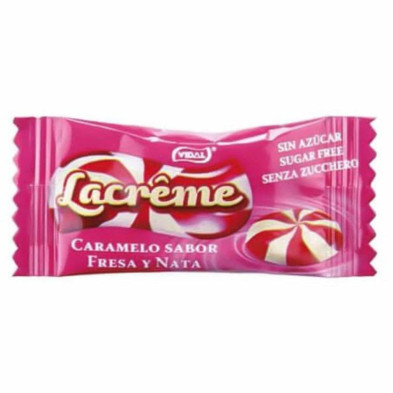 Imagen caramelo la creme fresa sin azúcar bolsa 900grs