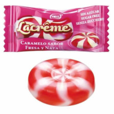 imagen 1 de caramelo la creme fresa sin azúcar bolsa 900grs