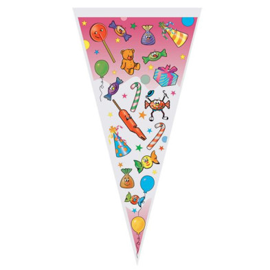 Imagen bolsa cono 20x40cm dinosaurios 100 unidades