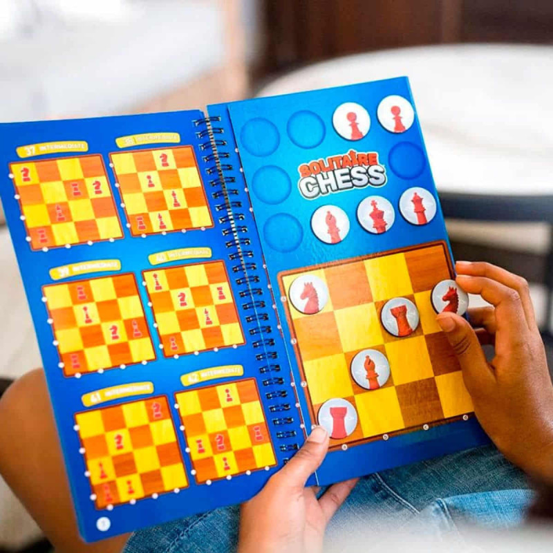 Cinco Lobitas Solitario Triangular Madera Logica Paciencia Juego De Solitario Juego Solitario Adulto