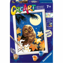 Imagen creart lechuza a la luz de la luna kit para pintar