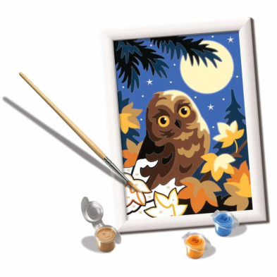 imagen 2 de creart lechuza a la luz de la luna kit para pintar