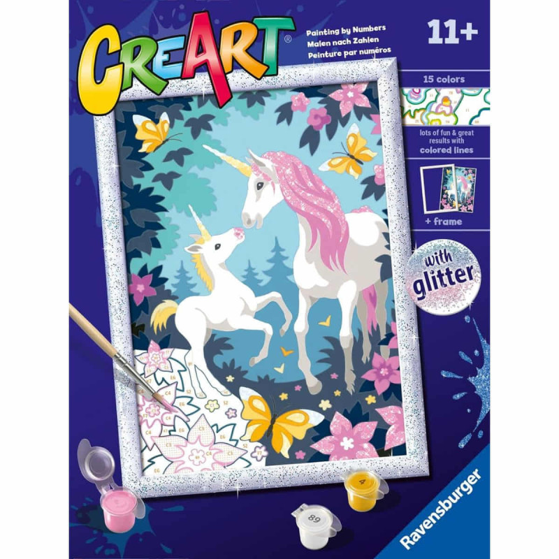 Imagen creart unicornios glitter kit para pintar