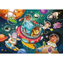 imagen 1 de puzzle animales en el espacio 2x12 piezas