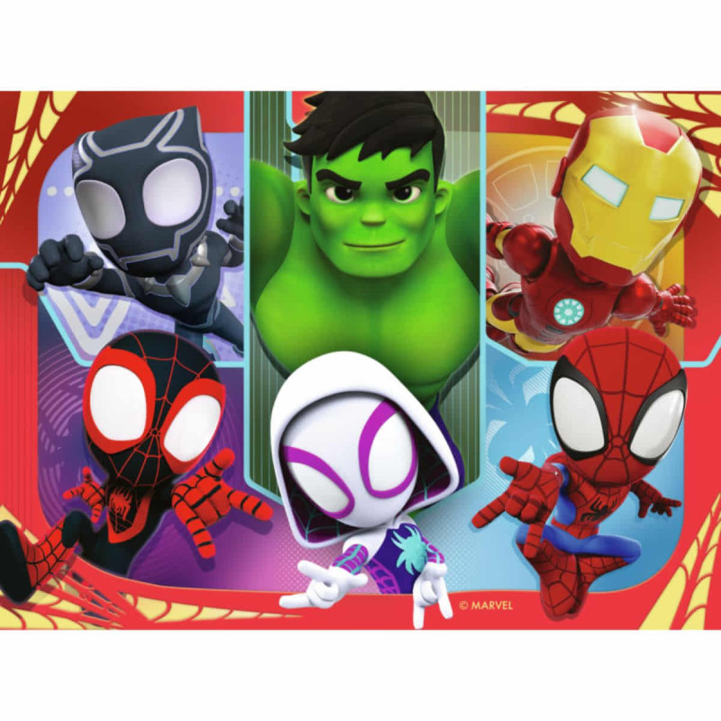 Puzle 4 en 1 Spidey y Sus Increíbles Amigos 72 Piezas Ravensburger ...
