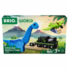 Imagen tren jurasic a pilas brio dinosaurios