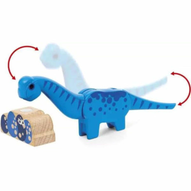imagen 3 de tren jurasic a pilas brio dinosaurios
