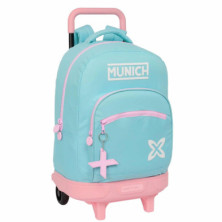 Imagen mochila con ruedas azul munich safta