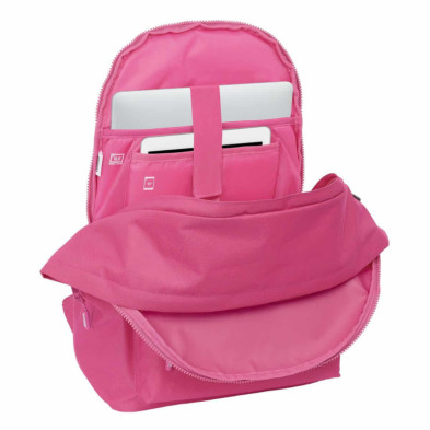 imagen 2 de mochila doble munich 44cm fucsia safta