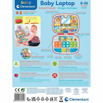 imagen 2 de ordenador baby laptop clementoni - amigos animales