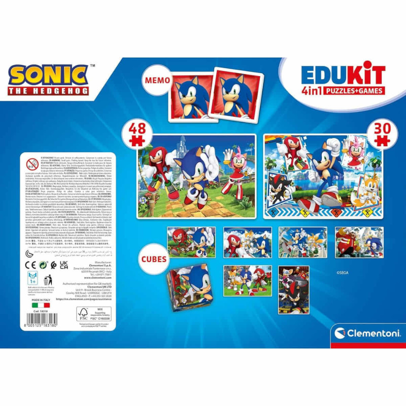 Kit Educativo Sonic 4 en 1 - Clementoni - hipergol.com
