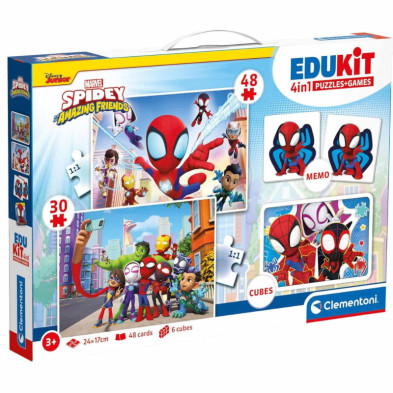Imagen kit educativo 4 en 1 con spidey edukit clementoni