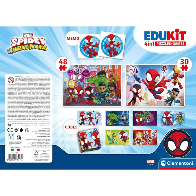 Edukit Spidey 4 en 1 de Clementoni para Niños - hipergol.com