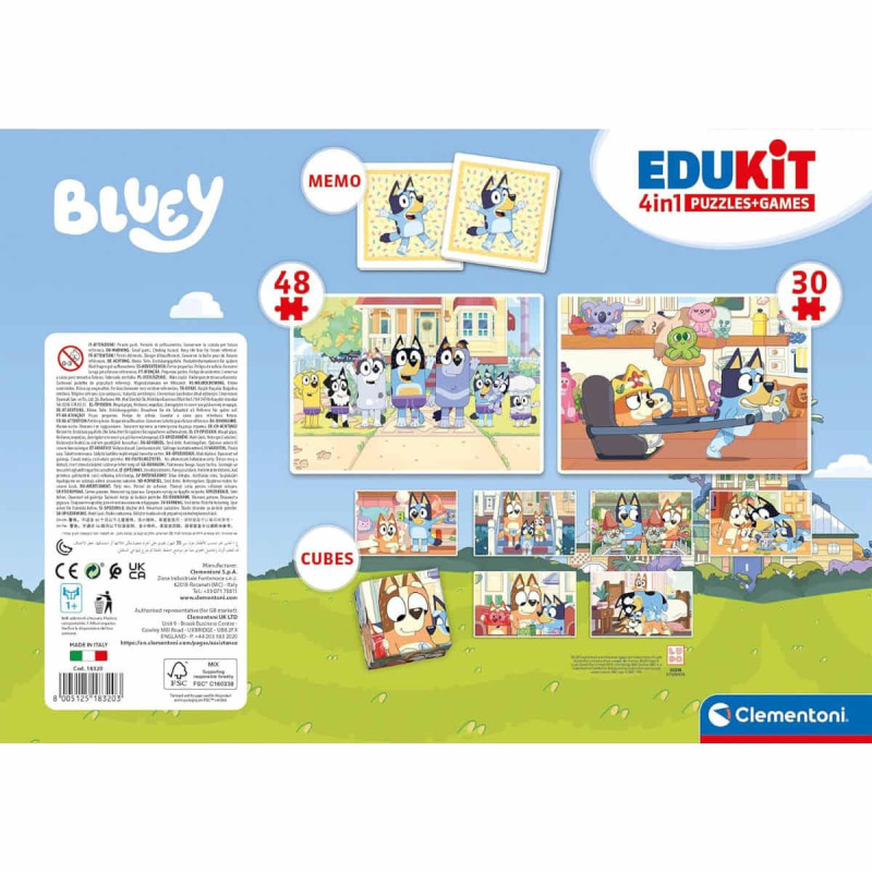 Compra Kit Educativo 4 en 1 Bluey - Aprende Jugando | Clementoni ...