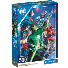 Imagen puzzle dc comics 500 piezas compact box clementoni