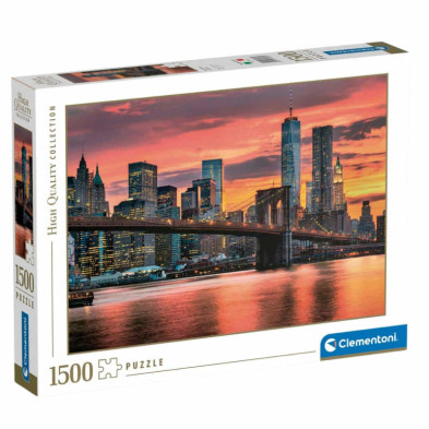 Imagen puzzle east river al anochecer 1500 piezas clement