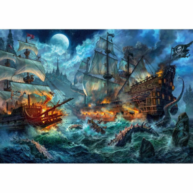 imagen 1 de puzle batalla pirata 6000 piezas clementoni