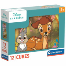Imagen puzle cubos clásicos disney 12 piezas clementoni
