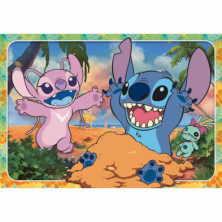 imagen 1 de puzle maxi stitch disney 60 piezas clementon