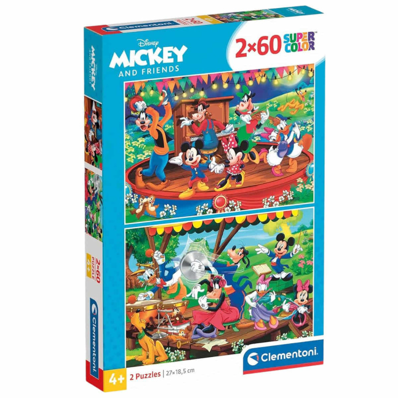 Imagen puzle mickey mouse disney 2x60 piezas clementoni