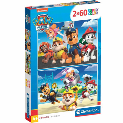 Imagen puzle paw patrol 2x60 piezas clementoni