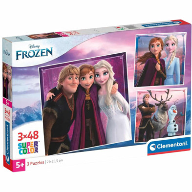 Imagen puzle frozen 3x48 piezas clementoni