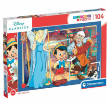 Imagen puzle pinocho clásicos disney 104 piezas clementon