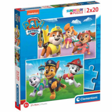 Imagen puzle paw patrol 2x20 piezas clementoni