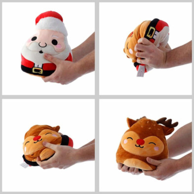imagen 1 de cojín de peluche reversible papá noel