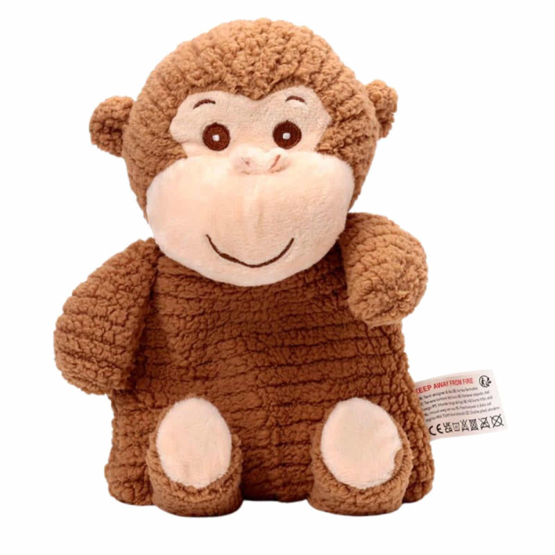 Imagen peluche térmico de semillas microondas mono
