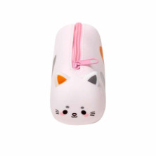 imagen 1 de estuche de silicona con cremallera gato