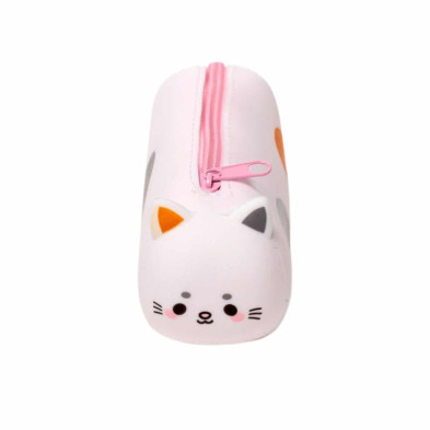 imagen 1 de estuche de silicona con cremallera gato