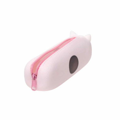 imagen 4 de estuche de silicona con cremallera gato