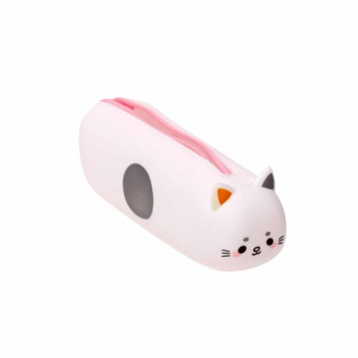 imagen 5 de estuche de silicona con cremallera gato