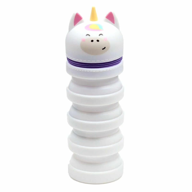 Imagen estuche de silicona con cremallera unicornio