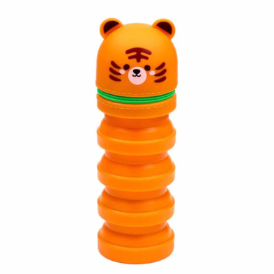 Imagen estuche de silicona con cremallera tigre