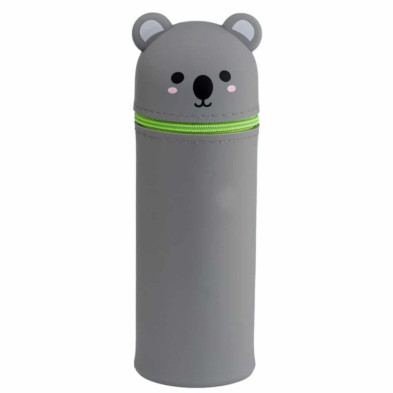 Imagen estuche de silicona con cremallera koala